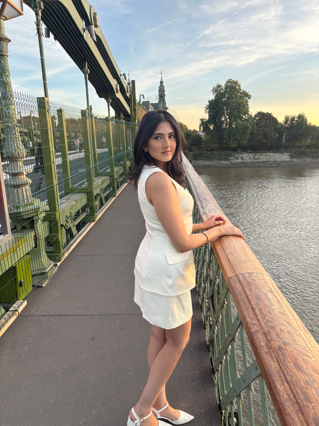 Classic white panel dress