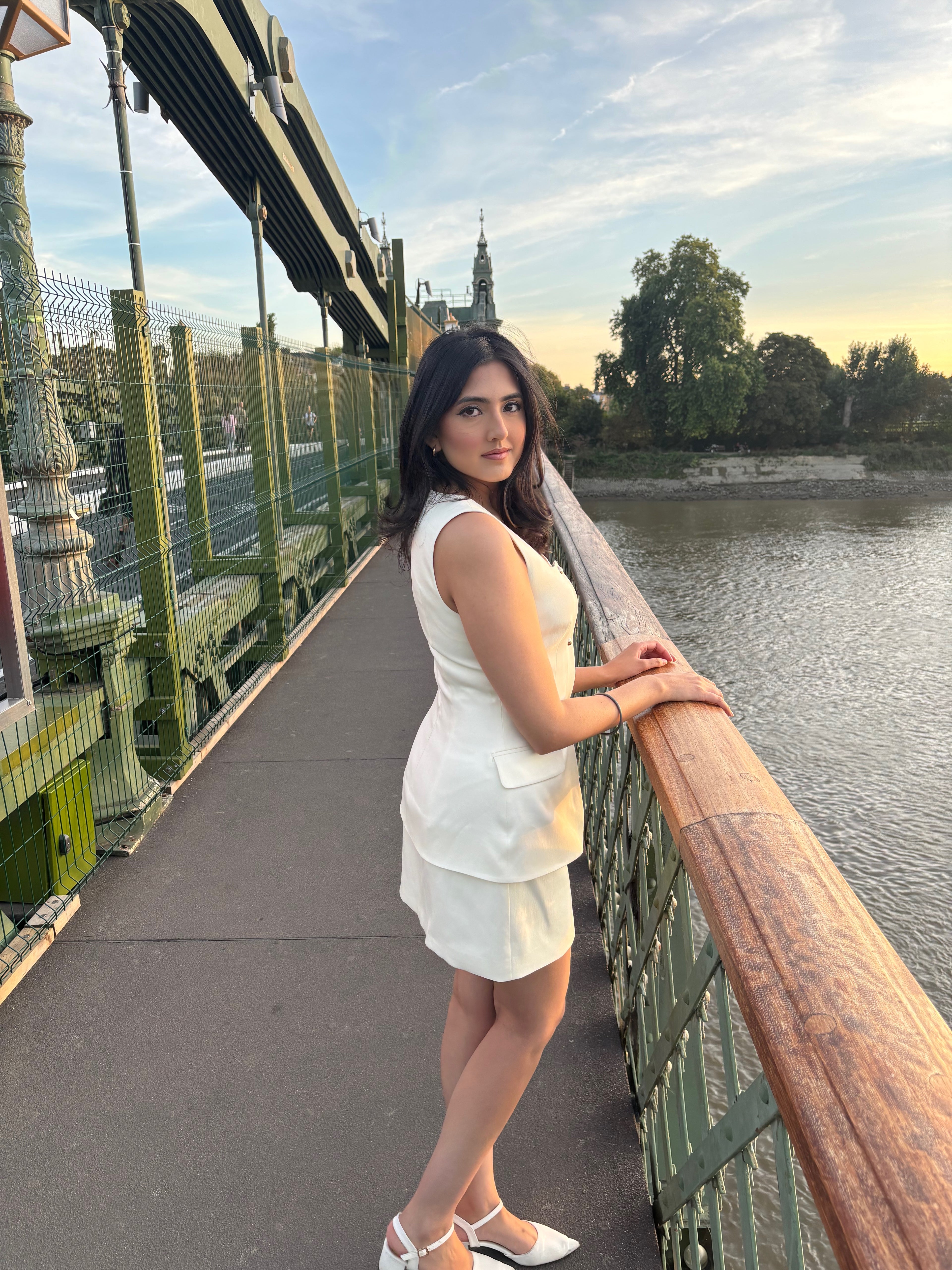 Classic white panel dress